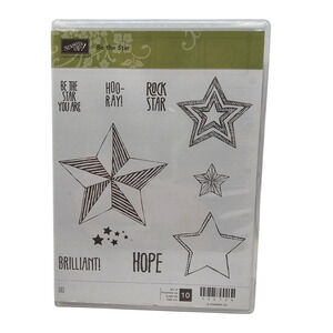Stampin' Up! Be The Star Rubber/Cling Stamp Set NEW